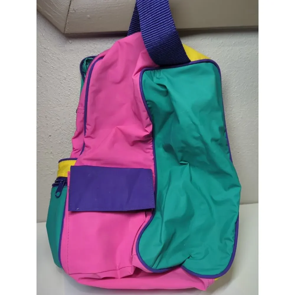 Vintage Retro Original Multi Color 80s 90s Shaving Traveling Bag Colorful Rare